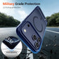 SUPFINE Magnetic for iPhone 17 Pro Case (Built-in Invisible Kickstand)(Compatible with MagSafe)(Military Grade Drop Protection) Translucent Matte Shockproof Phone Cover,Deep Blue
