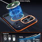 MAKAVO Magnetic for iPhone 17 Pro Case with Stand, Compatible with MagSafe, Slim Translucent Matte Military-Grade Drop Protection Phone Cover, Orange