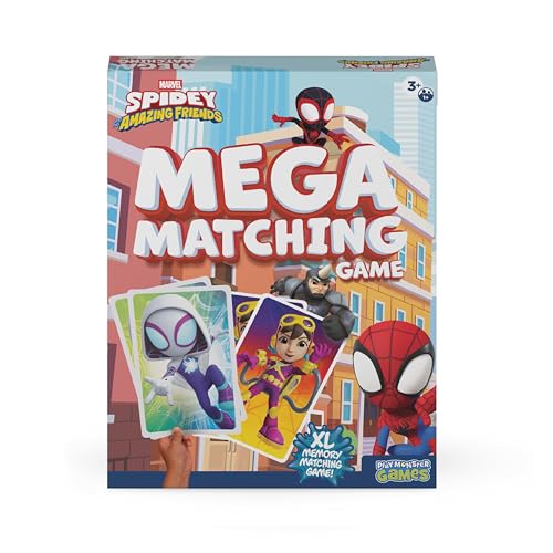 Giant Matching Card Game Spider-Man, Memory Game, Jumbo Playing Cards, 3+ | Marvel Toys, Giant Card Games, Family Game Night, Travel Games, Playing Cards, Screen-Free, Travel Game, Holiday Game