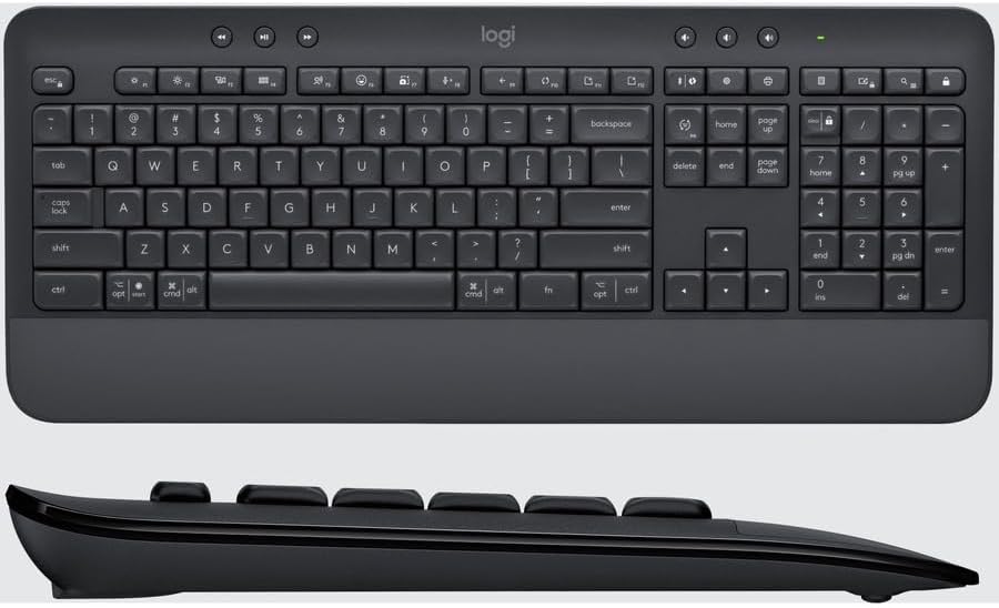 Logitech Signature MK650 Combo for Business, Wireless Mouse and Keyboard, Logi Bolt, Bluetooth, SmartWheel, Globally Certified, Windows/Mac/Chrome/Linux - Graphite