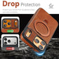 for iPhone 17 Pro Case with Stand Compatible with Magsafe, Brown | Magnetic Kickstand, with Tempered Glass Screen Protector, Durable PU Leather, Slim fit, Drop Proof Protective Phone Cover