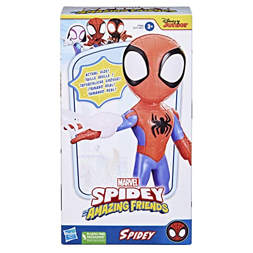 Spidey and his Amazing Friends Marvel Supersized Spidey Figure, 9-Inch Action Figure, Preschool Toys for Kids, Ages 3 and Up, Super Hero Toys