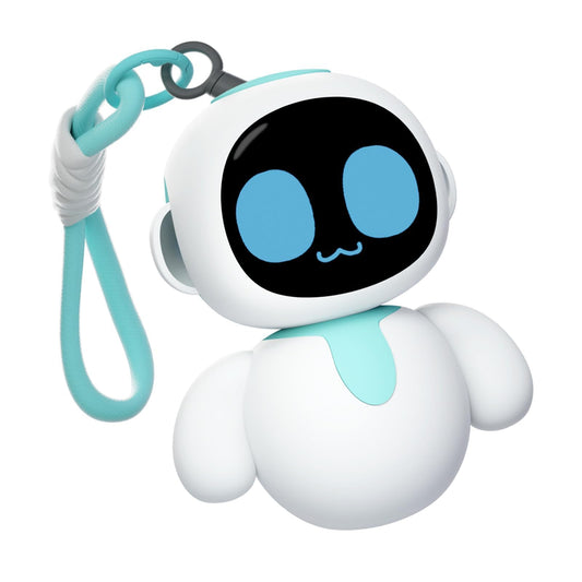 ENERGIZE LAB Eiliko Aquamarine - Your Tiny AI Charm Robot that Matches Every Daily Outfit, Fun Electronic Pendant Toys, for Couples and Best Friends.