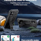FNTCASE for iPhone 12 Phone Case: for iPhone 12 Pro Phone Case Military Grade Drop Proof Rugged Protective Cover with Kickstand | Matte Textured Shockproof TPU Hybrid Bumper Cases 6.1 inch - Black
