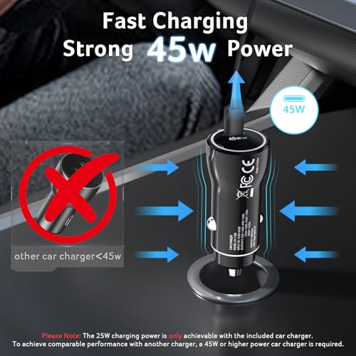 Acer Gadget 25W for MagSafe Car Mount Charger, Wireless Car Charger with Cooling Fan & Backlight, Vent Phone Mount with 45W Car Adapter, 360° Rotation Magnetic Phone Holder for iPhone 17/16/15/14/13