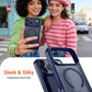 SUPFINE Magnetic for iPhone 17 Pro Case (Built-in Invisible Kickstand)(Compatible with MagSafe)(Military Grade Drop Protection) Translucent Matte Shockproof Phone Cover,Deep Blue