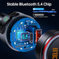 Syncwire Bluetooth 5.4 FM Transmitter for Car, 38W PD&QC3.0 Dual USB Charging Bluetooth Car Adapter Microphone & Bass Sound MP3 Music Player FM Kit with Hands-Free Calling