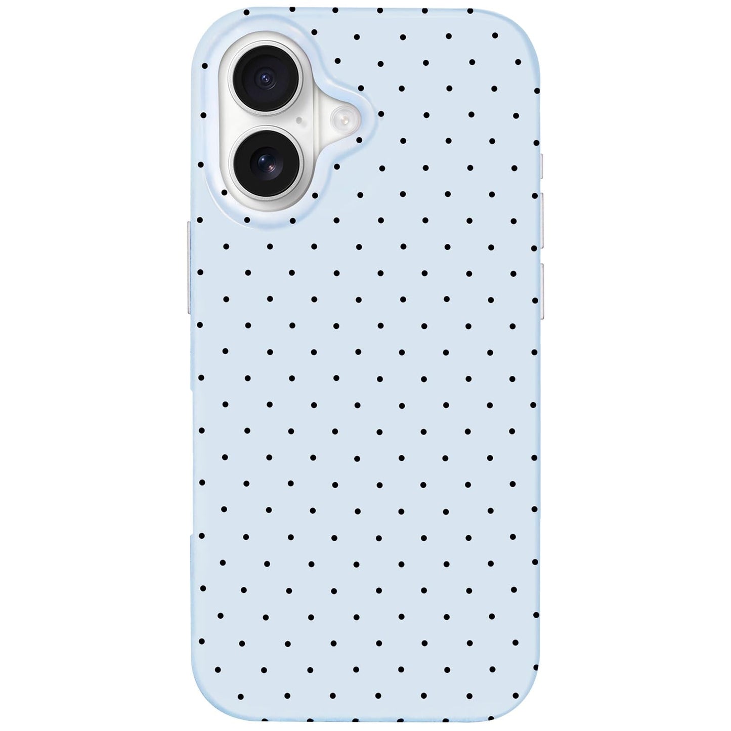 Hython for iPhone 17 Case Cute Polka Dot Aesthetic Design Simple Cover 6.3", Thin Slim Anti-Scratch Soft TPU Bumper Shockproof Rubber Protective Phone Cases for Women Girls Girly Boys, Blue
