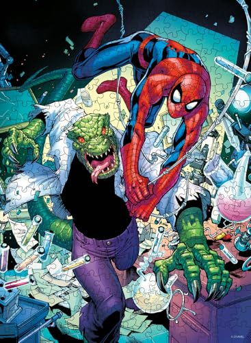 Buffalo Games - Marvel Spider-Man - 4 Pack, 300-500 Piece Jigsaw Puzzles | For Adults, Includes Poster, Recycled Board, Giftable, Frameable Art