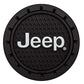Plasticolor 000652R01 Jeep Logo Auto Car Truck SUV Cup Holder Coaster 2-Pack , Black