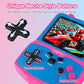 Handheld Game Console for Girls, 220 Retro Games Built-in, 3.5'' HD IPS Screen, Rechargeable Mini Portable Video Game Player for Travel & Car Trips, Gift for Kids (Rose Red)