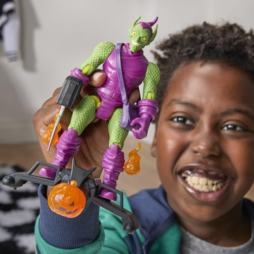 MixMashers Marvel Spider-Man Deluxe Green Jester Figure to Mix and Combine with Accessories, 12.5 cm Scale, Superhero Toys, Ages 4 and Above