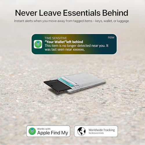 Slim Smart Tag Wallet Tracker Card, [Apple MFi Certified], Wireless Ch ...