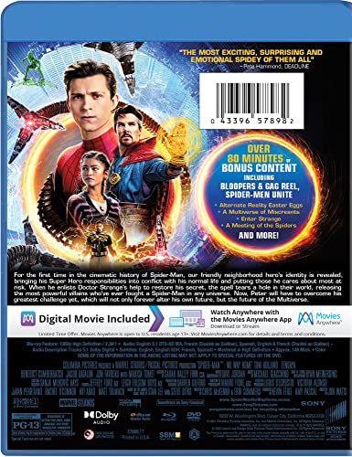 Spider-Man: No Way Home - Blu-ray + DVD + Digital
