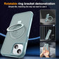 SKYLMW Compatible with iPhone 15 Case with Invisible Magnetic O-Ring Stand Military-Grade Translucent Case for iPhone 15 6.1" [Compatible with Mag-Safe][Great Grip Feeling], Blue