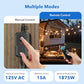 BN-LINK Outdoor Remote Control Outlet Plug Black,Indoor Wireless Outlet Switch Weatherproof Heavy Duty 15A 3-Prong 6-inch Cord 100Ft Range (Battery Included)