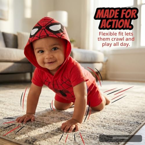 Marvel Avengers Spider-Man Captain America Hulk Miles Morales Cosplay Romper Newborn to Toddler