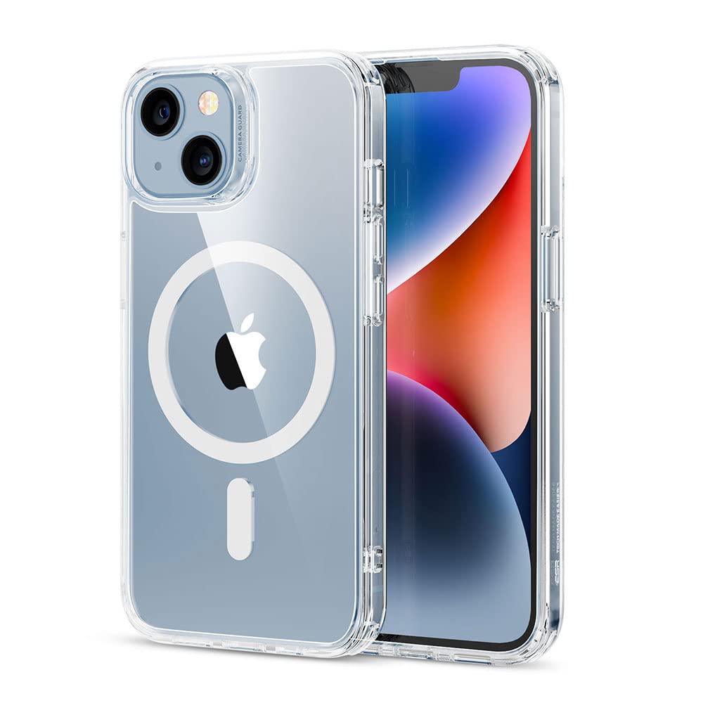 ESR for iPhone 14/13 Case for MagSafe, Anti-Yellowing, Clear | Ultra Slim, 3X Military-Grade Drop Protection, Magnetic Phone Case, Impact Absorbing, Resists Scratches