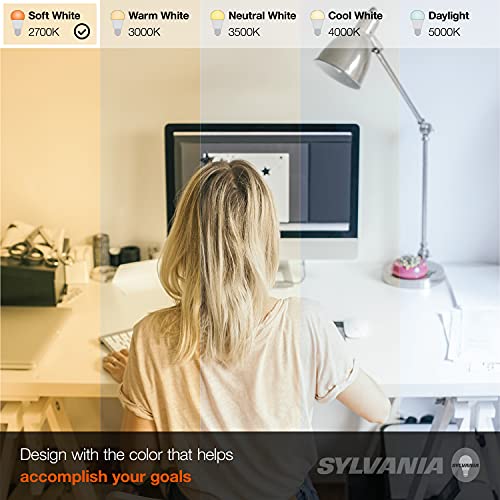 Sylvania LED Light Bulb, 60W Equivalent A19, Efficient 8.5W, Medium Base, Frosted Finish, 800 Lumens, Soft White - 4 Pack (73888)