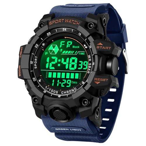 FANMIS Mens Military Multifunction Digital LED Watch Electronic Waterproof Alarm Quartz Sports Watch
