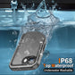Cozycase TOP Military Protective IP68 Waterproof Case for iPhone 16e/iPhone 17e Heavy Duty 360 Shockproof Full Body with Screen Camera Protector Double Dustproof Hard Tough Front Back Cover Black