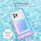 VELVET CAVIAR Waterproof Phone Pouch with Lanyard | IP68 Floating Case for iPhone & All Phones | Dry Bag for Snorkeling, Beach, Kayaking | Travel & Cruise Essentials for Women (Lavender Holo)