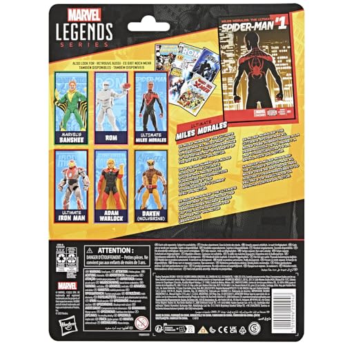 Marvel Legends Series Ultimate Miles Morales, Spider-Man Comics-Inspired Collectible 6-Inch Scale Action Figure with Character-Sized Comic Accessory | Marvel Legends Comics Inspired 6 Inch Action Figure Wave 1 - Miles Morales