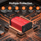 ALLWEI 300W Power Inverter 12V DC to 110V AC Car Inverter with 27W PD USB-C &18W USB-A Fast Charging, Car Charger Cigarette Lighter Adapter for Phone, Laptop and Small Devices on Road Trip-Red