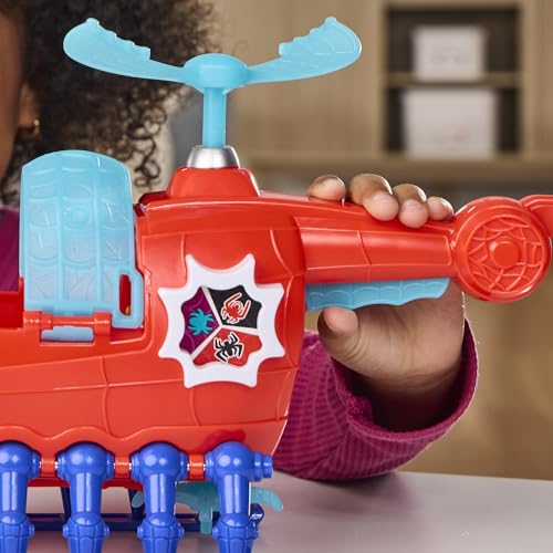 SPIDEY AND HIS AMAZING FRIENDS Marvel Team Spidey Copter, 3-Inch (7.6 CM) Action Figure & Toy Vehicle with Projectile, Super Hero Toys, Ages 3+