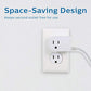 Philips Grounded Plug with Braided Cord, 6 Ft Long Power Cable, ON/Off Switch, for Tabletop or Wall Mount, Perfect for Lamps/Seasonal Lights, 3 Prong,Slip Resistant Base,SPS1611WA/37,White