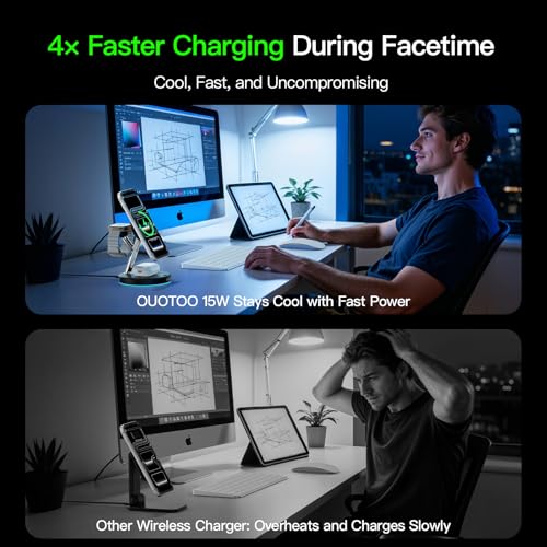 3 in 1 Mag-Safe Wireless Charger Stand for iPhone Apple Watch AirPods