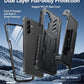 FNTCASE for Samsung Galaxy A17-5G Case: Military Grade Rugged Cell Phone Cover with Kickstand & Belt Clip Holster | Shockproof TPU Protection Bumper Matte Textured for Galaxy A17 Cases 6.7 inch -Black