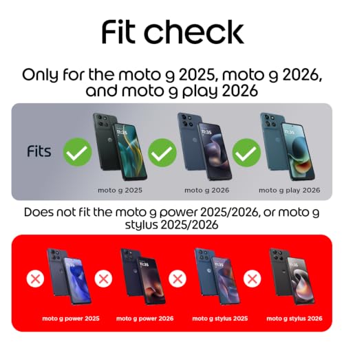 Motorola Moto G (2025/2026) & G Play (2026) Rugged Protective Case- Black - Precision fit, Military Grade Shock Absorbing Cover for Enhanced Phone Grip, Drop Protection