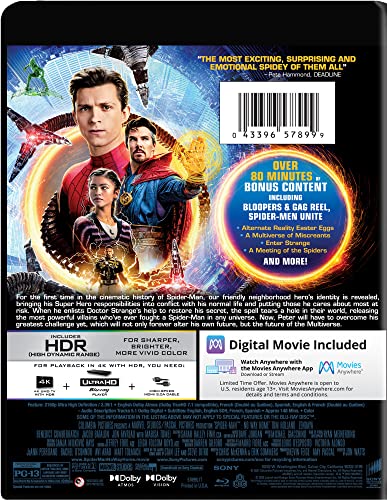 Spider-Man: No Way Home - 4K + Blu-ray + Digital