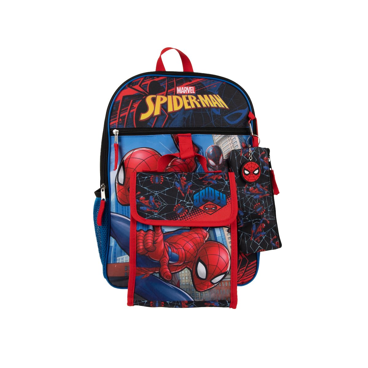 Marvel Spider-Man Miles Morales and Spidey 5-Piece 16" Youth Backpack Combo Set
