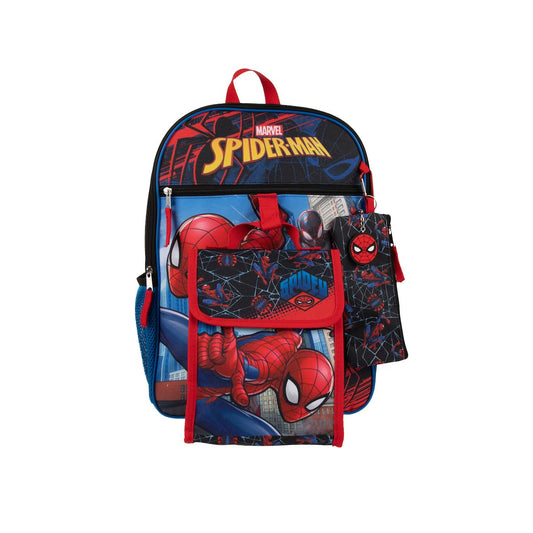 Marvel Spider-Man Miles Morales and Spidey 5-Piece 16" Youth Backpack Combo Set