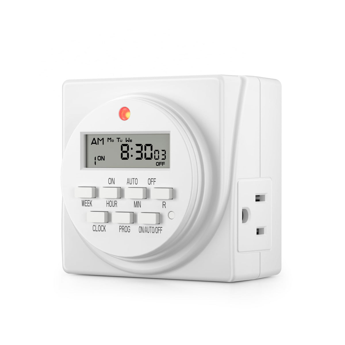 BN-LINK Indoor Digital Timer Outlet, Dual Outlet 7 Day Programmable Li ...