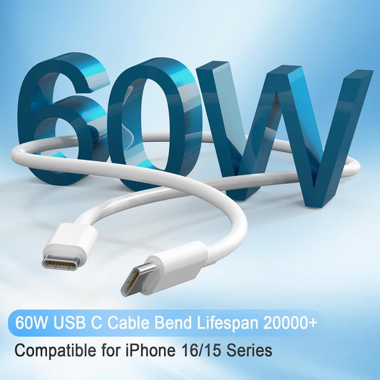 iPhone 17 16 15 Charger, USB C Charger, 4-Pack Fast Wall Charging, USB-C Chargers Block (4-Pack 6 ft Cable Included) for iPhone 17/16/15/15 Pro/15 Pro Max/iPad Pro/AirPods Samsung & More