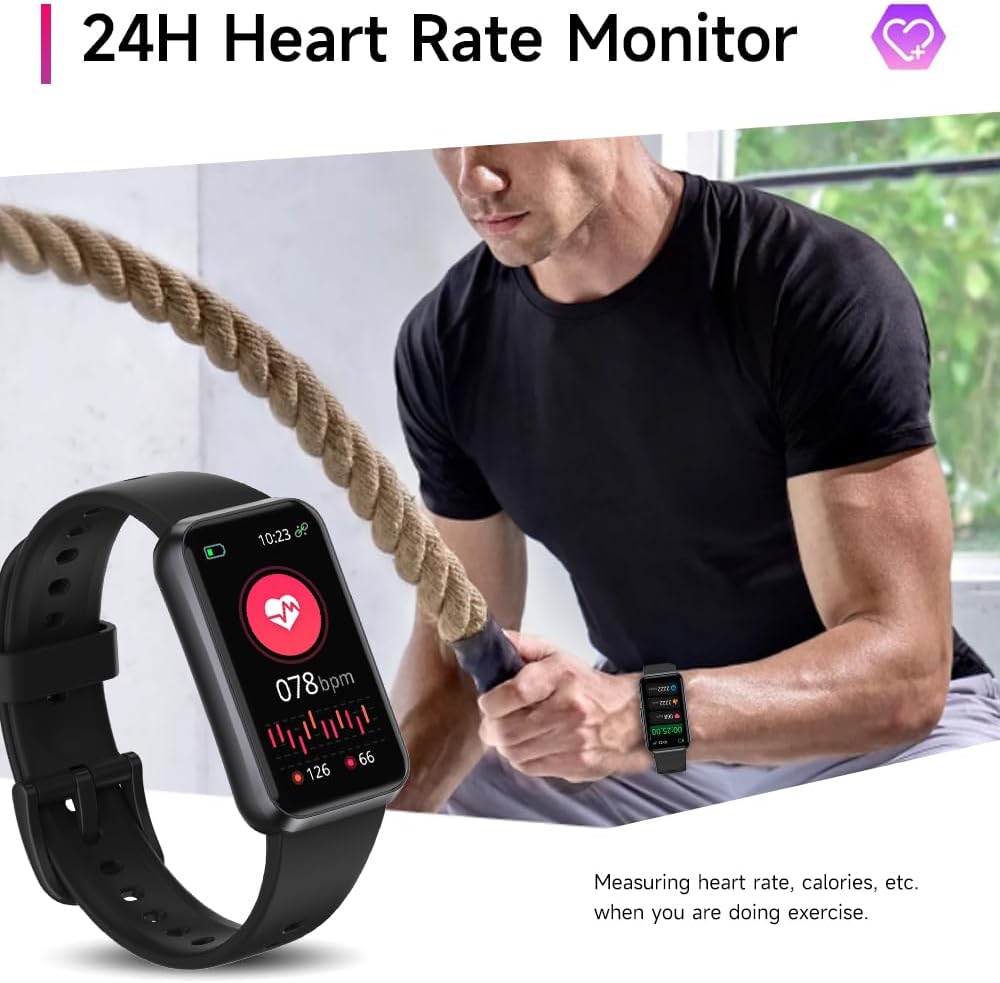 USMECBL Fitness Trackers,Blood Oxygen Heart Rate Sleep Monitor,Smart Band 24/7 Health Monitoring,Calorie Pedometer Steps Counter Activity watchs/Notifications for iOS/Android