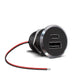 12V USB Outlet All-Aluminum QC 3.0 USB-A & USB-C PD3.0 Dual Fast Car Charger Socket, Recessed Mount Car USB Port for Car Truck Boat RV Camper Van Trailer (Small Version)