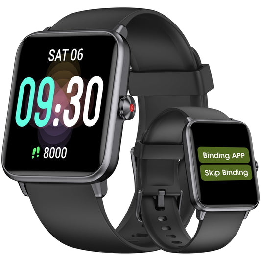 Pedometer Watch Senior Friendly No App No Phone Required, Fitness Tracker | Step Counter, Heart Rate Monitor, Blood Oxygen Monitor, Sleep Tracker, Alarm Clock, Stopwatch, Fitness Tracker, Waterproof