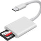 USB C SD Card Reader, WNXSLOAD SD Card Adapter with SD MicroSD Dual Slots for iPhone 15 16 iPad Mac MacBook Laptop, USB-C/TypeC High-Speed Trail Camera Memory Card Reader, Plug & Play - 2 Slots