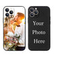 Custom Pictures Phone Case for iPhone 17/16/15/14/13/12/11 Pro Max Mini, Personalized Phone Cases, Customized Photo Black Liquid Silicone Soft Gel Rubber Cover for Birthday Friends Family