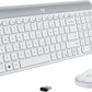 Logitech MK470 Slim Wireless Keyboard and Mouse Combo - Modern Compact Layout, Ultra Quiet, 2.4 GHz USB Receiver, Plug n' Play Connectivity, Compatible with Windows - Off White