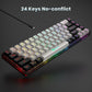 65% Gaming Keyboard, Wired Backlit Mini Keyboard, Ultra-Compact Anti-Ghosting No-Conflict 68 Keys Membrane Gaming Wired Keyboard for PC Laptop Windows Gamer