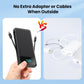 Portable Charger for iPhone with Built-in Cables and Wall Plug,Upgraded 13800mAh Fast Charging USB C Power Bank,4 Outputs Slim Travel Essential Battery Pack for iPhone 17/16/15/14/13,Galaxy,Android