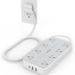 TESSAN Power Strip Surge Protector, Flat Plug Extension Cord with 8 Outlets 3 USB Charger(1 USB C), 1080 Joules Protection, Wall Mountable Charging Station for Home Office School Dorm Room Essentials