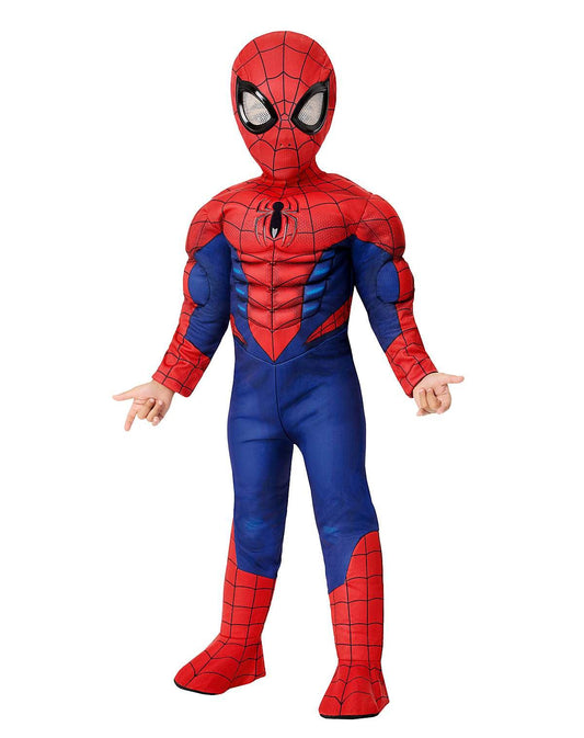 Spirit Halloween Marvel Toddler Spider-Man Muscle Suit Costume, Officially licensed, Superhero Outfit, Padded Jumpsuit