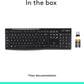 Logitech K270 Wireless Keyboard for Windows, 2.4 GHz Wireless, Full-Size, Number Pad, 8 Multimedia Keys, 2-Year Battery Life, Compatible with PC, Laptop, Black