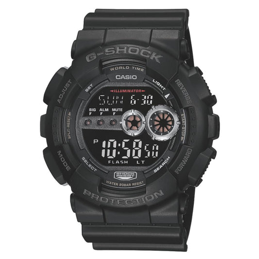 Casio G-Shock GD100-1B | Men's Tough Digital Watch | 200M Water Resistant | High-Brightness LED | Dual Time & 7-Year Battery